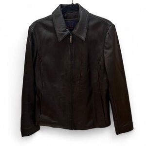 212 America Dark Brown Leather Jacket | Genuine Leather | Women’s L